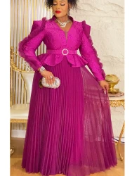 Plus Size African Party Dresses for Women Autumn Fashion Dashiki Ankara Wedding Evening Gown Elegant Turkey Muslim Maxi Dress