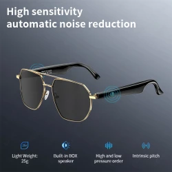 LIGE Smart Glasses Bluetooth Call Smart Translation AI Glasses Music Playback Voice Assistant  UV Protection Sunglasses For Men