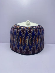 Rawaram Angle – Hausa/Fulani Cap, Kufi, Handwoven Cap, Zawa