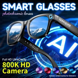 New Sunglasses Smart Glasses 8 Million Pixels Recording Videos AI Photo Recognition Answer Translation 290mAh Bluetooth Glasses