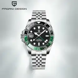 PAGANI DESIGN PD-1662 Luxury GMT Men Mechanical Wristwatch Sapphire Glass Stainless Steel 100M Waterproof Automatic Watches