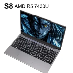 【S8】Laptop Intel N5095 14.1'' IPS Computer Notebook 1920*1080 2*DDR4 32GB M.2 SSD PCIE WIFI5 BT4.2 Portable Business mini pc