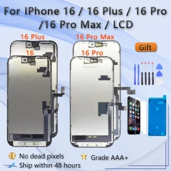 AAA+ OLED For iPhone 16 16 Pro 16Plus LCD Display Touch Screen Digitizer Assembly For 16 Pro Max LCD Screen Replacement 3D Touch