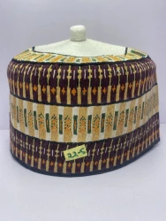 Golden Rawaram Hausa Cap - Royal African Hat