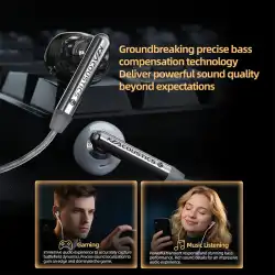 KZ Duet Quad Core Dual Dynamic Drivers In-ear Wired Headphones for HiFi Music Gaming Stereo Sound Quality Headphones