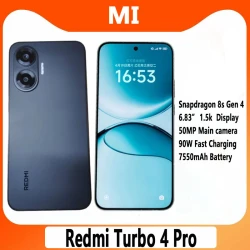 Xiaomi Redmi Turbo 4 Pro SmartPhone Snapdragon 8s Gen 4 6.83 inch 2772x1280 Screen 50MP+20MP Camera 90W 7550mAh Battery