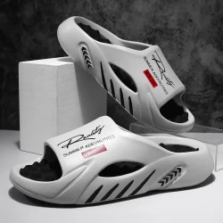 Summer men's EVA massage slippers indoor outdoor hiking beach casual shoes soft bottom comfortable slippers large size 48-49