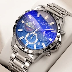 ROCOS Man Genuine 2025 New Sun, Moon And Stars Series Multi-Functional Trend Men's Watch Men's Quartz Watch Waterproof