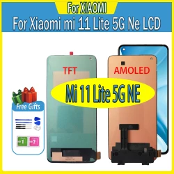 6.55" AMOLED For Xiaomi Mi 11 Lite 5G NE LCD Screen For 2109119DG 2107119DC 2109119DI Display Digitizer Repair Parts
