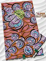 Shine Like Royalty: Original Super Glitter Grand Super Wax – Elite Atamfa Turmi for Stunning Dashiki & High-Fashion African Outfits