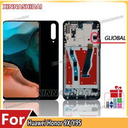 6.59" For HUAWEI Honor 9X-Y9S LCD Display Touch Screen Frame Battery Cover Housing Digitizer Assembly Replacement Parts
