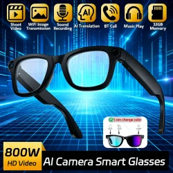 Smart AI Photo Glasses 4K Camera With Chat GPT Photography Video Recording Voice Call Translation Gradient Bluetooth Sunglasses