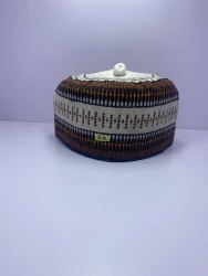 Red Rawaram Kindei Cap - Stylish Fulani Hat