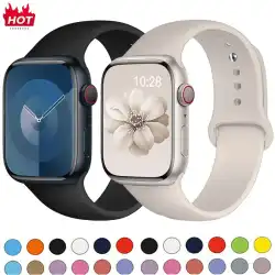 Silicone Band For Apple Watch strap 46mm 44mm 45mm 40mm 41mm 42-38mm 49mm sport bracelet iwatch series 11 10 9 8 7 6 5 SE Ultra3