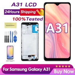 6.4'' For Super AMOLED LCD For Samsung A31 A315 LCD Display Touch Screen Digitizer For Samsung A31 A315 Display Replacement