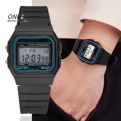 Men Watch Fashion LED Digital Watches Man Sports Wristwatches Vintage Silicone Wristband Electronic Clock Reloj Hombre