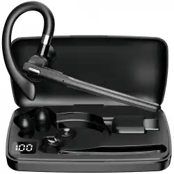 Bluetooth Earphones 5.4 Headphones Stereo Handsfree Noise Canceling Wireless Business Headset With Dual- Mic for Trucker/Driver