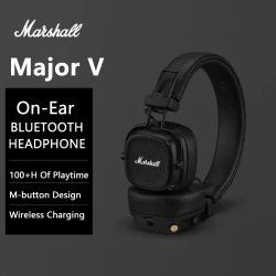 Marshall Major V 5 Wireless Bluetooth Headphone with Mic Foldable Pop Rock Retro Headset Support Marshall Bluetooth App