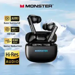 Monster XKT26 Bluetooth 5.4 Earphones TWS Hifi Stereo Wireless Headphones Gamer Headset Noise Reduction Sports Earbuds 2025 New