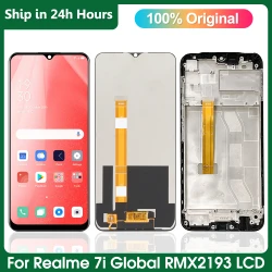 6.5"NEW LCD Display For pantal realme 7i Global Touch Screen with Digitizer Assembly For Realme7i Helio G85 mobile screen Repair
