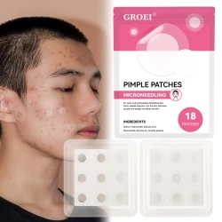 GROEI 18Pcs Microneedle Acne Patches Pimple Invisible Beauty Concealer Blemish Treatment Deep Clean Pores Overnight Recovery