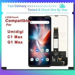 6.52" For UMIDIGI C1 MAX LCD Display Touch Screen Assembly LCD Sensor Replacement Umidigi G1 MAX LCD Display