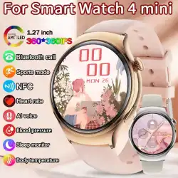 2025 New GPS NFC Bluetooth Call Smartwatch  Women Watch 4 mini Sports Track Heart Rate Oximetry Monitor Health Smartwatch Woman