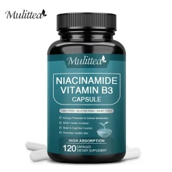 Mulittea Vitamin B3 Niacinamide Capsules Supports Skin Cell Health Skin Whitening & Repair Reduce Wrinkles and Fight Aging