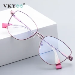 VICKY New Myopia Prescription Glasses Hyperopia Reading Glasses Women Anti Blue Light Computer Glasses Optical Eyeglasses Frame