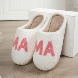 Casual Fluffy Women's Slippers Home Plush Mama Designer Winter Woman Shoes Flat Platform Elegant Footwear Trend Fuzzy Fur Slides
