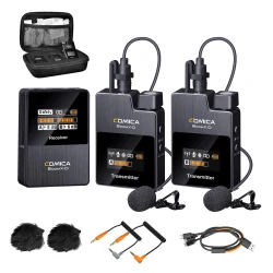 COMICA BoomX-D Wireless Lavalier Microphone, Support Internal Recording, for Cameras, Camcorders, Smartphones