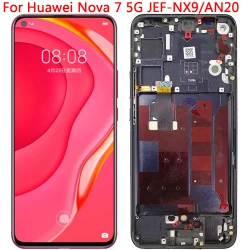 New For Huawei Nova 7 5G LCD Screen Display With Frame 6.53" Huawei Nova 7 JEF-NX9 JEF-AN20 Display LCD Touch Screen Assembly