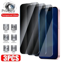 3Pcs Anti Spy Tempered Glass Film For iPhone 15 16 13 Pro Max 16e Screen Protectors Fpr iPhone 14 12 11 Pro Max X XR XS Max