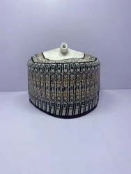 White Stripped – Hausa/Fulani Cap, Kufi, Handwoven Cap, Zawa