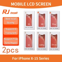 2PCS RJ Incell For iPhone X XR XS Max 11 12 Pro Max LCD Display Digitizer Assembly For iPhone 13 14 15promax Replacement Screen