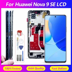 For Huawei Nova 9 SE screen assembly with frame JLN-LX1, JLN-LX3 screen display, integrated LCD screen inside and outside