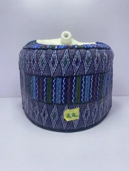 Blue Rawaram Kindei - Elegant Fulani Hat