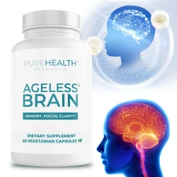 Ageless Brain - Niacin, Vitamin B6 -Memory, Focus, Boost Brain Health, Learn and Concentrate