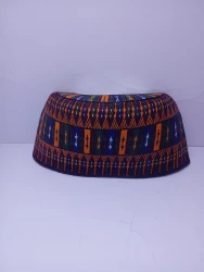 Original Handwoven Hausa Fulani Zawa Cap – Bangol Kindei Bama Style | Men’s Knitted Maiduguri Cap Sizeof 23 