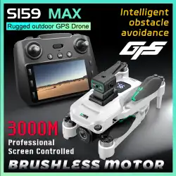 Professional S159 GPS Drone 8K HD Dual Camera With Screen 5G WIFI 360°Obstacle Avoidance Brushless Foldable Quadcopter Dron Toy