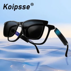Koipsse smart glasses with microphone fashion wireless call sports sunglasses 2 in 1 high-tech music playback anti-blue light UV