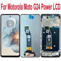 6.56“ For Motorola Moto G24 Power LCD Display Touch Panel Digitizer Assembly Screen Replacement For Moto G24 Power With Frame