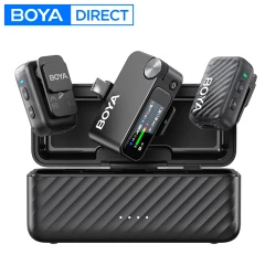 BOYA BOYAMIC 2 Wireless Lavalier Lapel Microphone for iPhone 15/16 Type-C Devices Android Camera Video Recording Vlog Streaming
