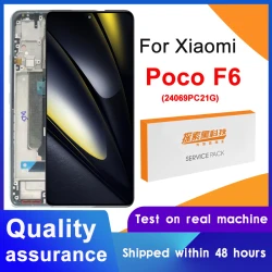 6.67" AMOLED For Xiaomi Poco F6 LCD Display Touch Screen Digitizer Assembly 24069PC21G Model Replacement Parts