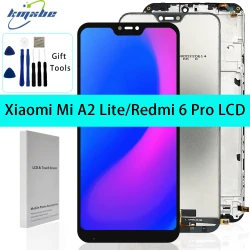 5.84" High quality LCD For Xiaomi Mi A2 Lite M1805D1SG Display Touch Screen Replacement For Redmi 6 Pro LCD With Frame