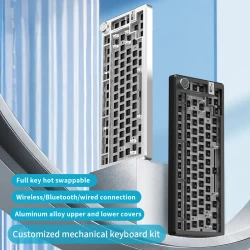 YINDIAO Y75PRO Mechanical Keyboard kit Aluminum alloy Triple Mode Wireless Bluetooth Esports Gaming Custom-Made Gift