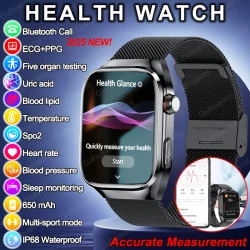 2025 New Health Glance ECG AI Diagnosis Smart Watches Men Heart Rate Blood Pressure IP68 Waterproof Smartwatches For HUAWEI IOS