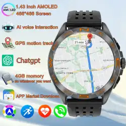 2025 For HUAWEI Smartwatch Men GPS Map Navigation 4G Memory HD Call Recording AMOLED Screen Chatgpt Sports Waterproof SmartWatch