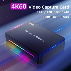 4K 60fps HDMI USB Video Capture Card HDR VRR RGB Gaming Live Streaming