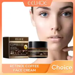 Retinol Coffee Face Cream Moisturizing Nourishing Repair Face Damaged Brighten Facial Cream Beauty Healthy Skin Care Product 50g